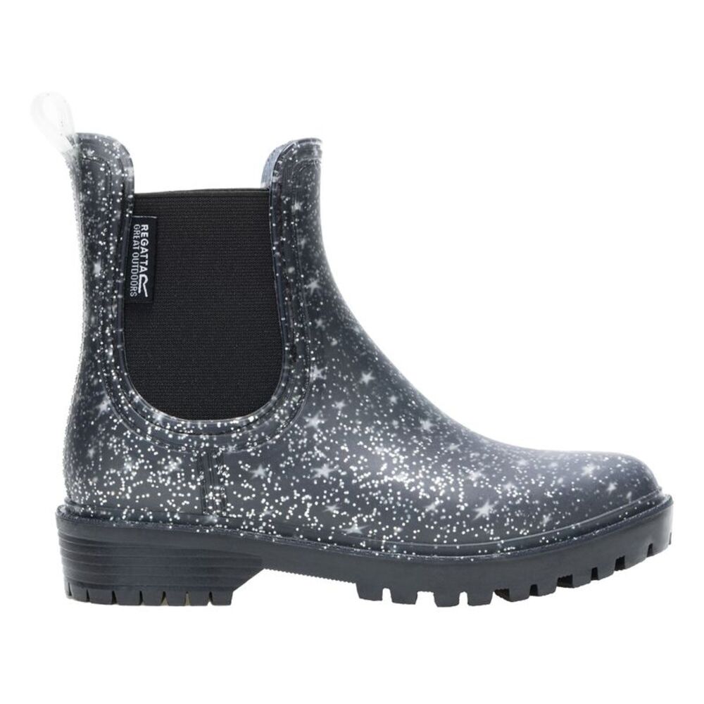 Regatta Childrens/Kids Harriet II Glitter Star Rain Boots / Black
